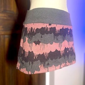 Dusty Rose & Grey Mini Skirt